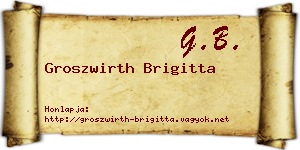 Groszwirth Brigitta névjegykártya